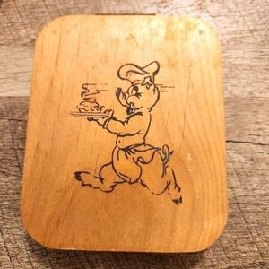 Vintage Wooden Hamburger Press